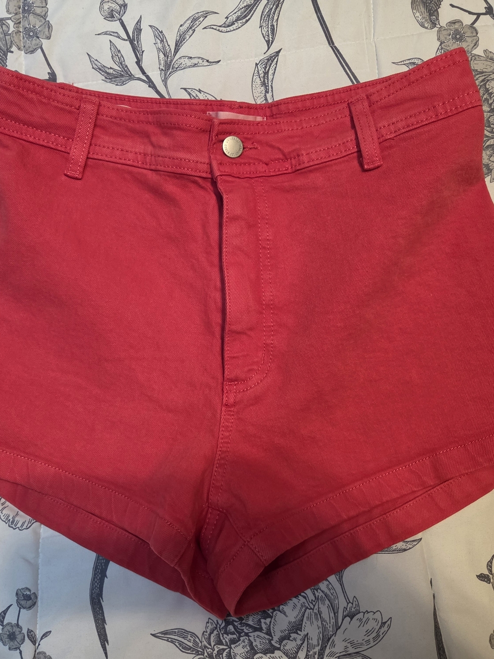 Universal Thread Red High-Waist Cotton Shorts